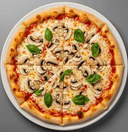 Cheesy Mushrooms Pizza 